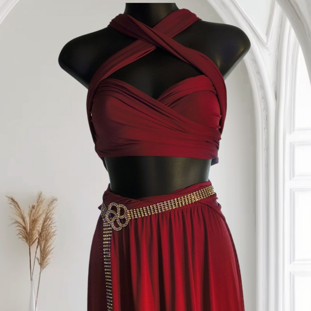 One Dress With Many Different Looks!Burgundy Dress You Design The Top